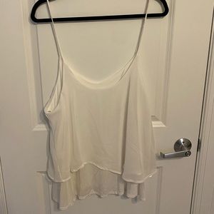 White layered tank top